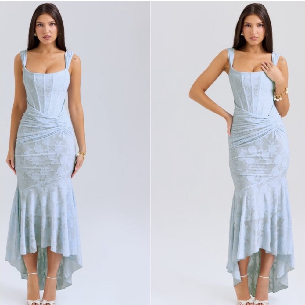 HOUSE OF CB 'Cesca' Bluebell Floral Maxi Dress NWOT